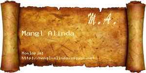 Mangl Alinda névjegykártya